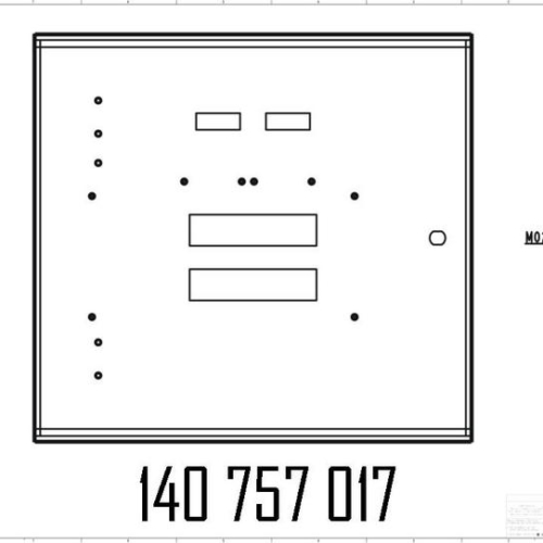 140757017 - DOOR + DISPLAY UNIT RIGHT POWDER COATED 2 PPU